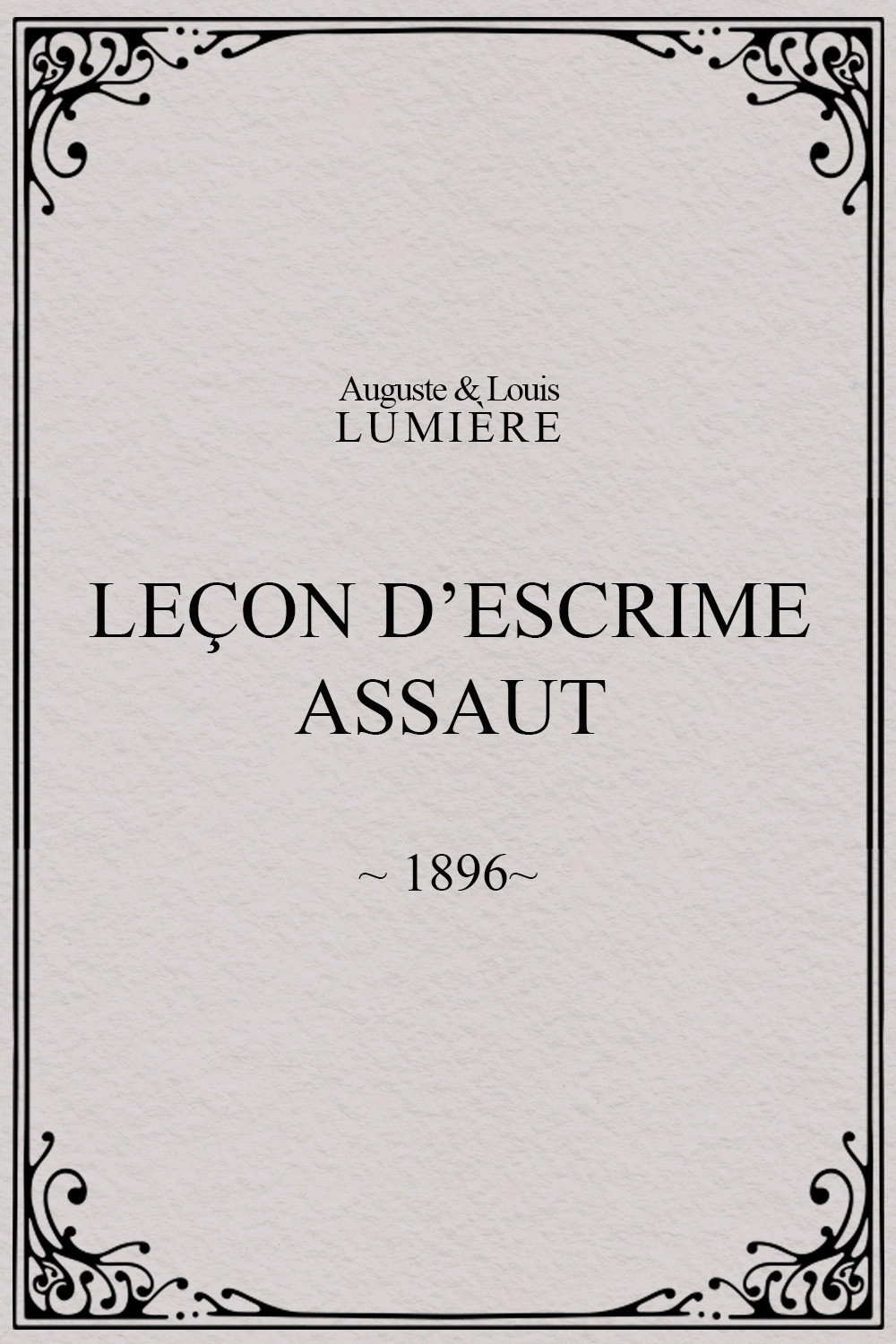 Leçon d’escrime : assaut