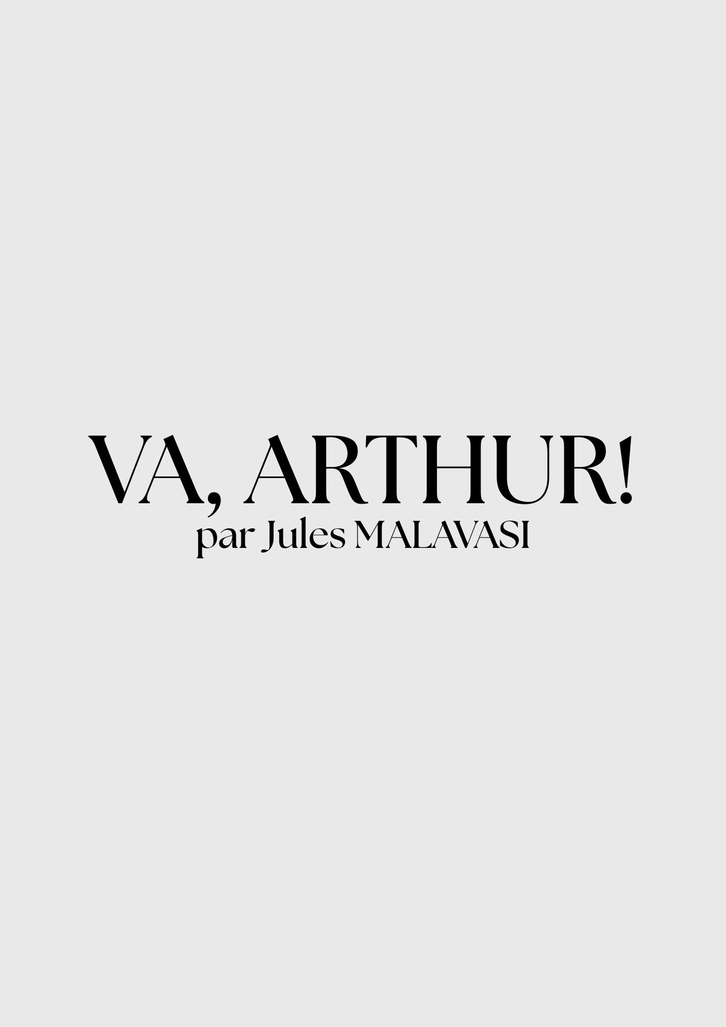 Va, Arthur!
