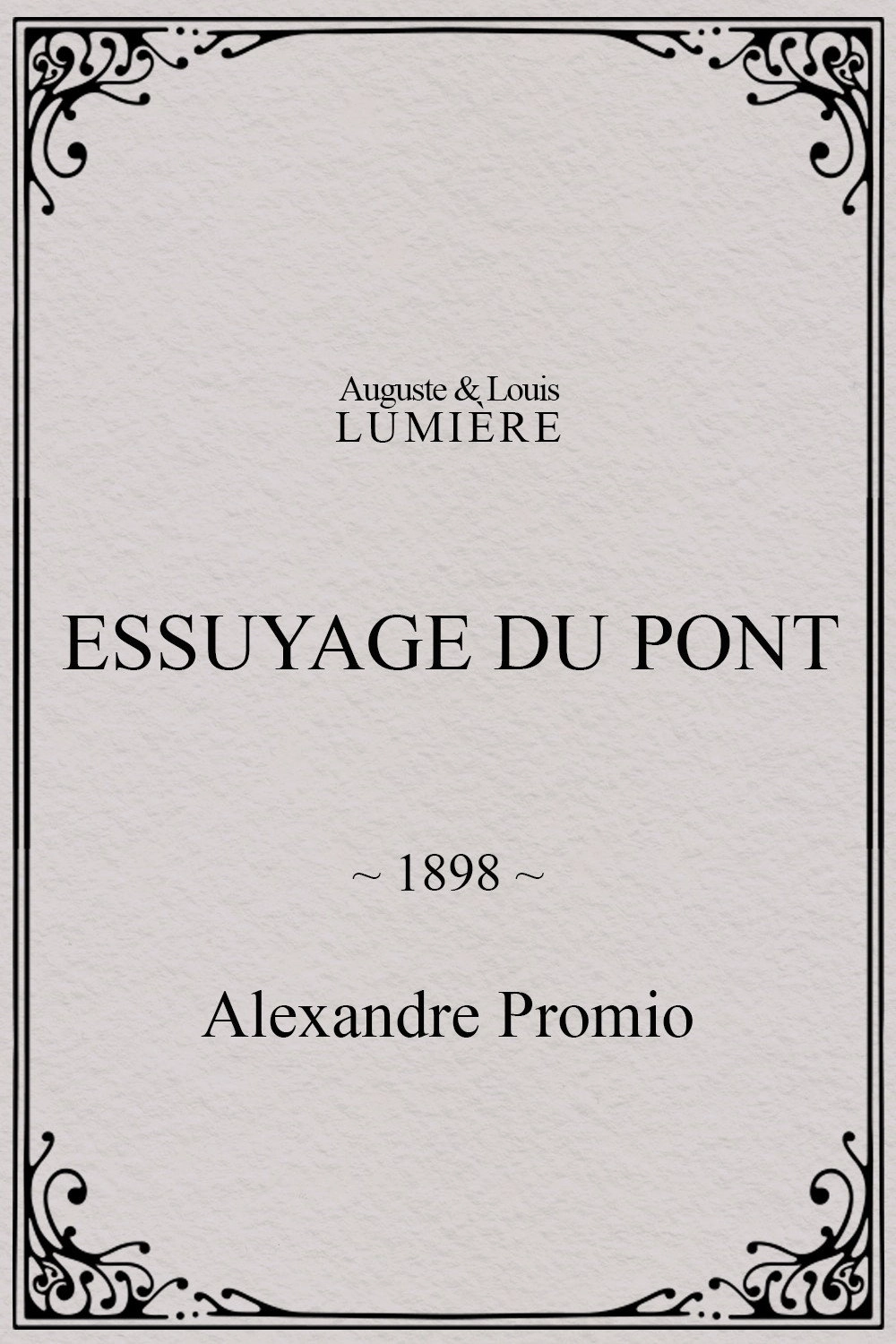 Essuyage du pont