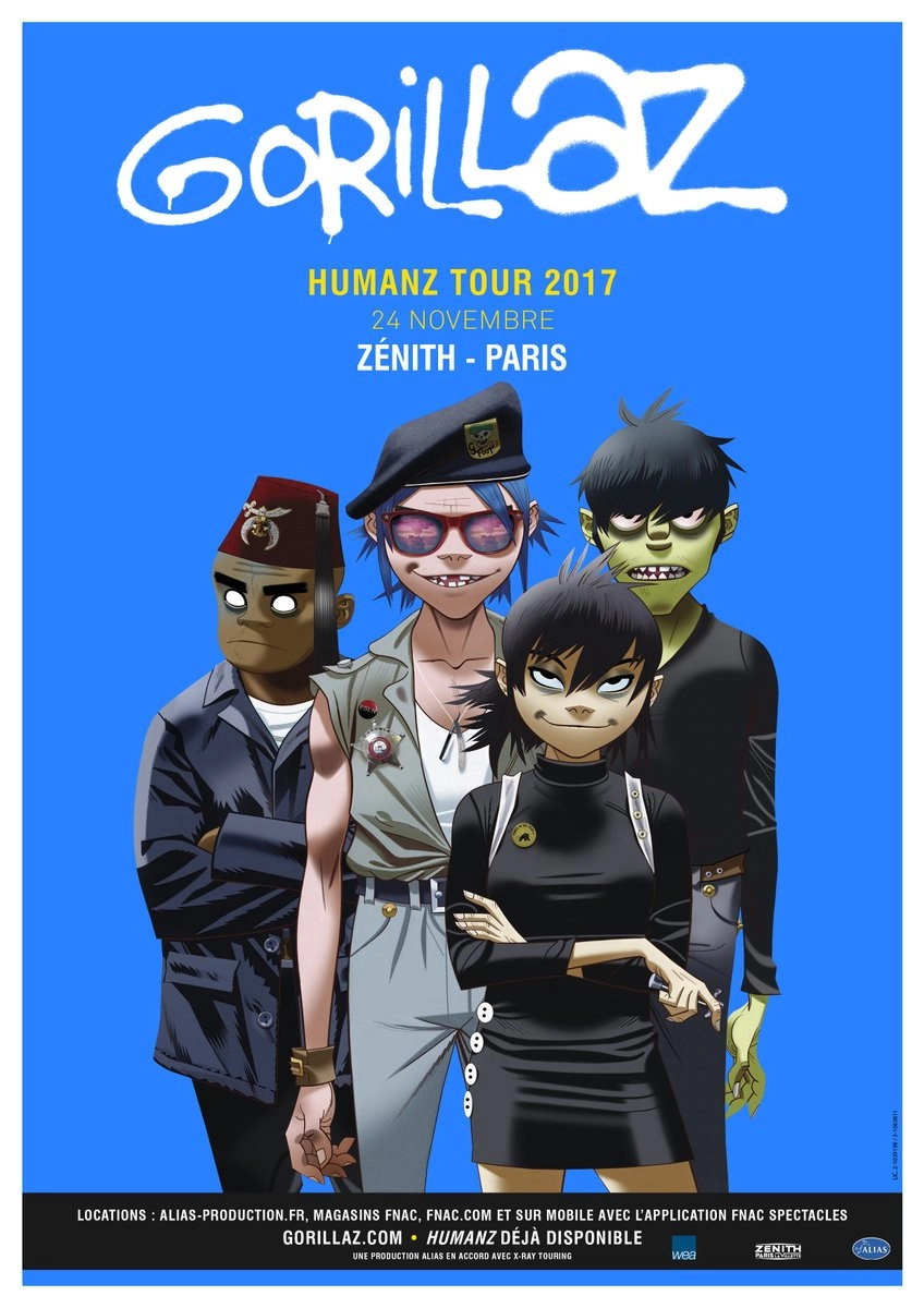 Gorillaz at Zénith 2017