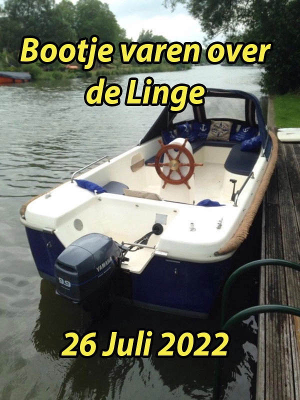 Bootje varen over de Linge