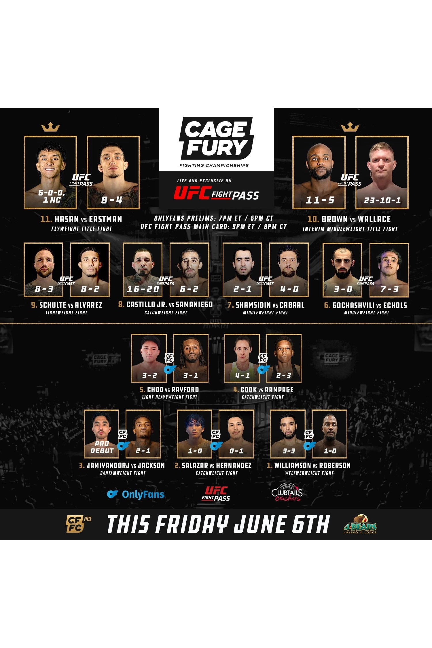 CFFC 143: Hasan vs. Eastman