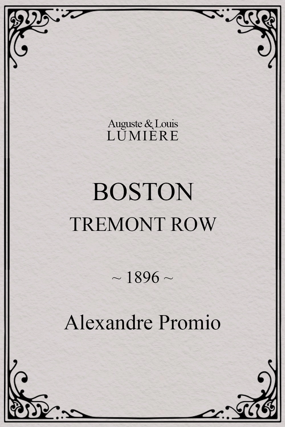 Boston, Tremont row