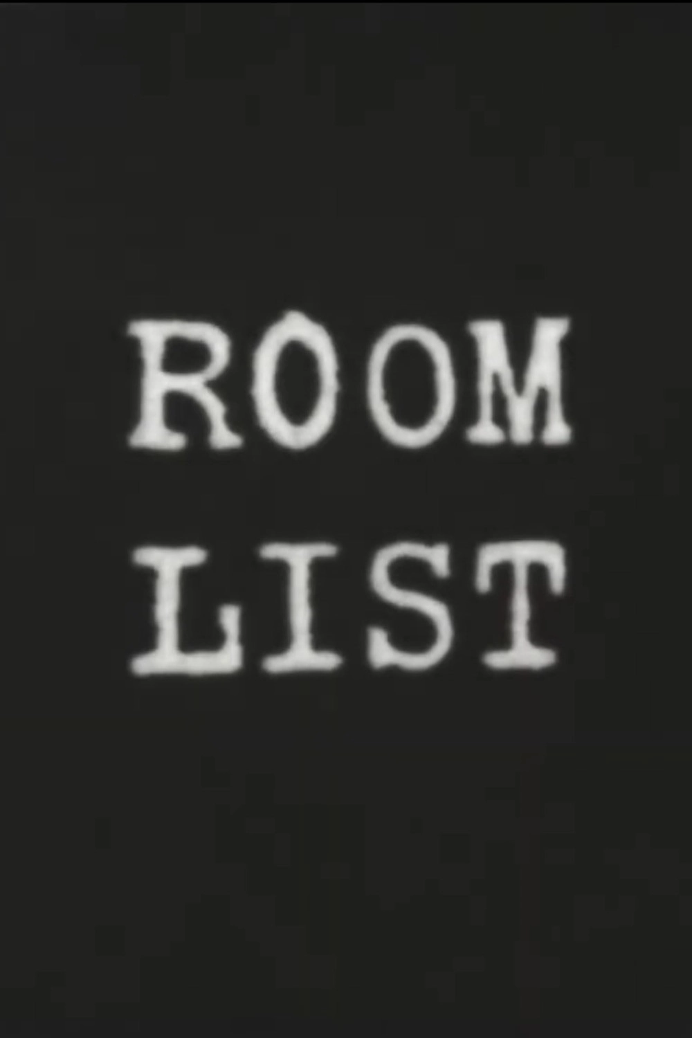 Room List