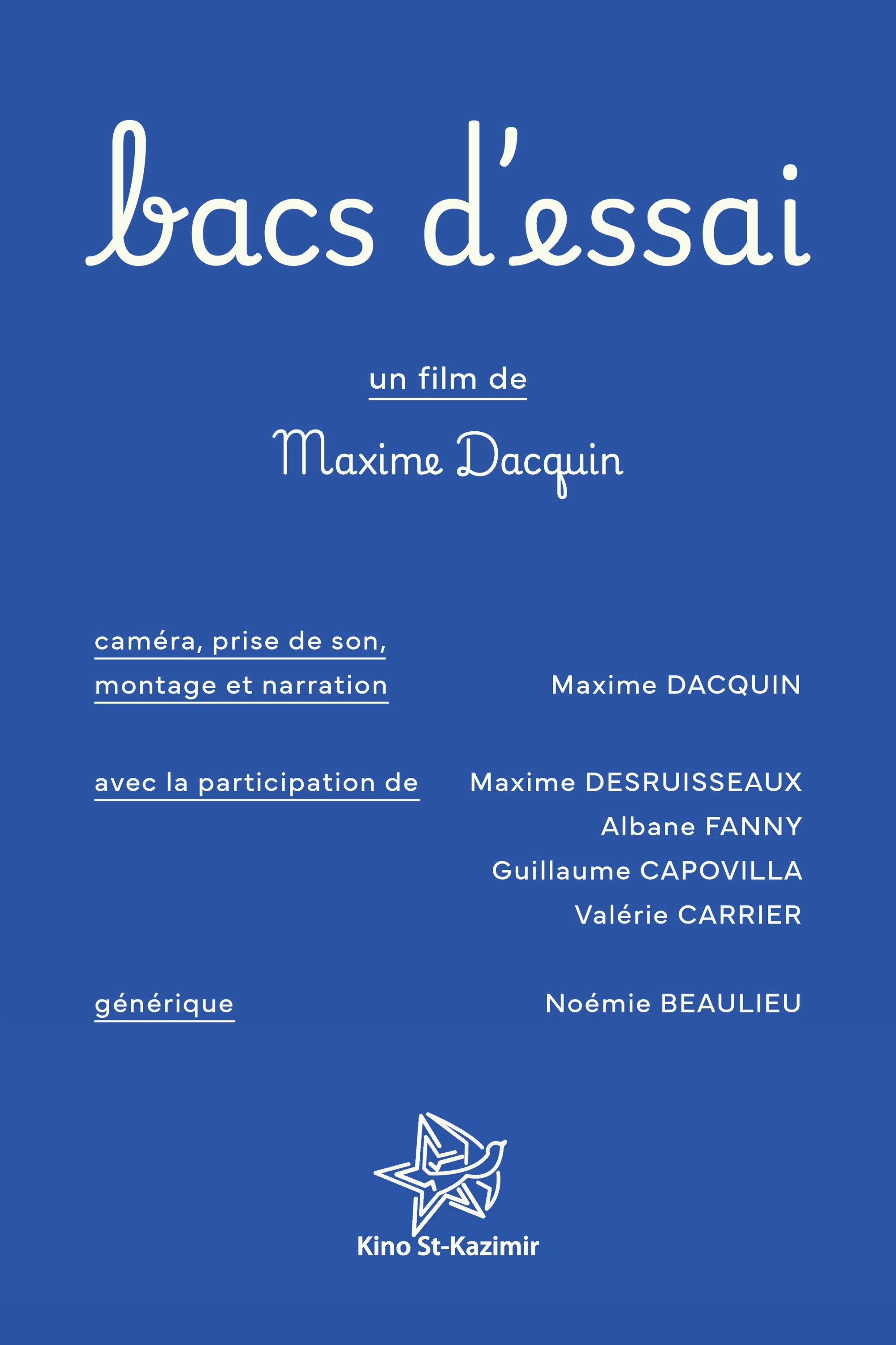 Bacs d'essai