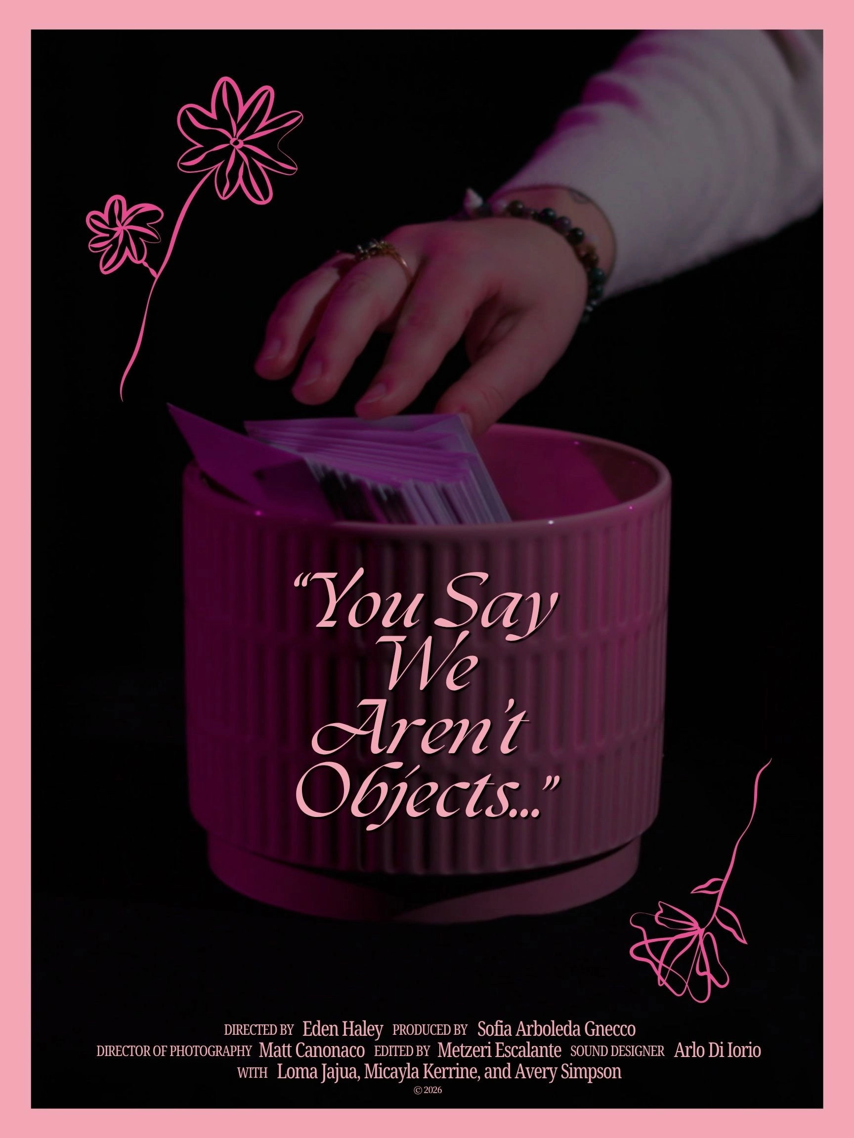 You Say We Aren't Objects...