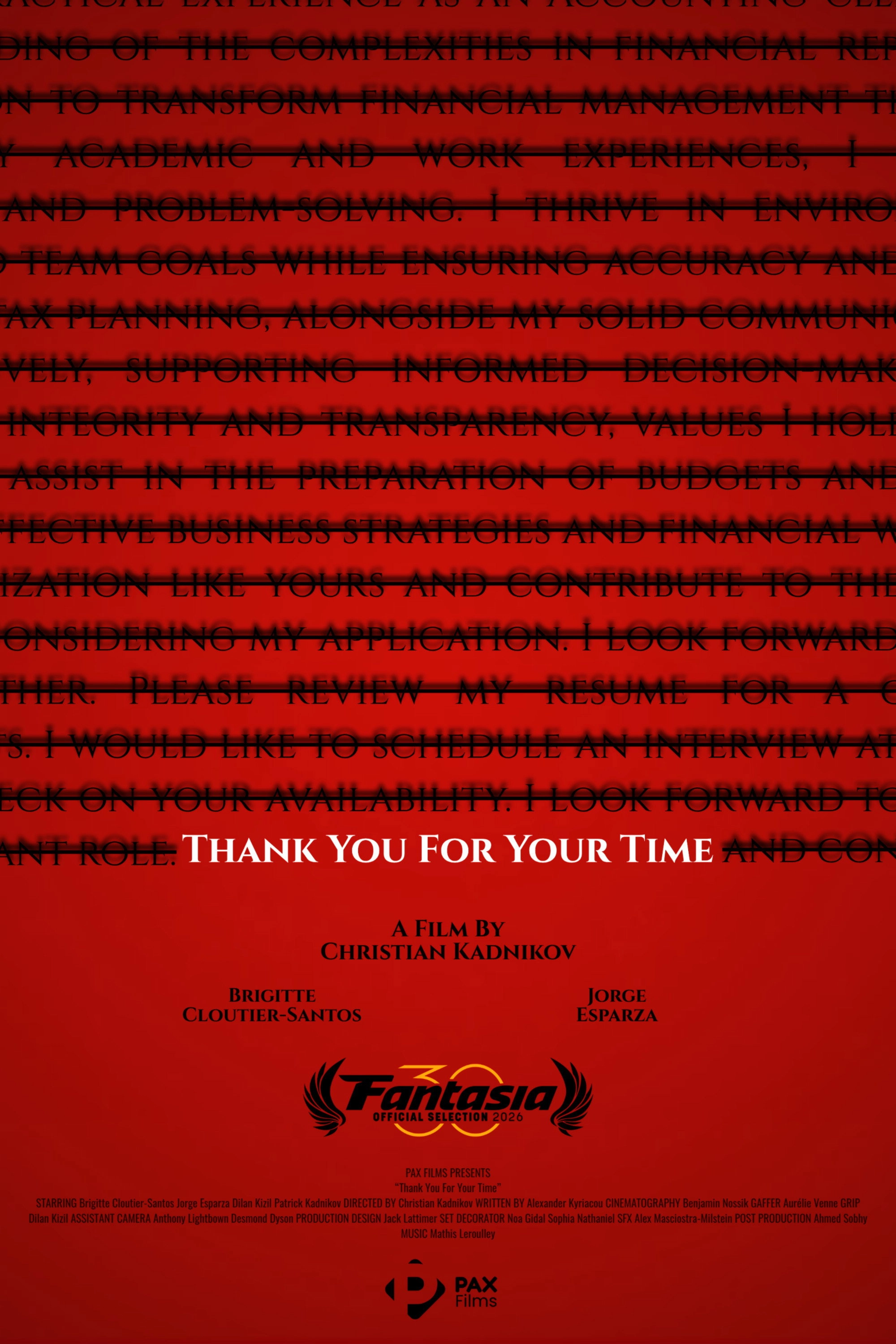 Thank You For Your Time