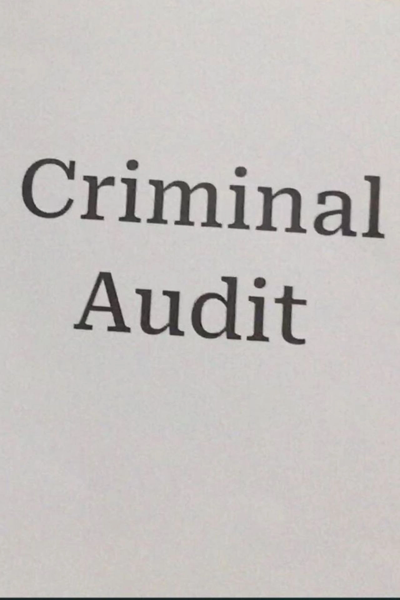Criminal Audit