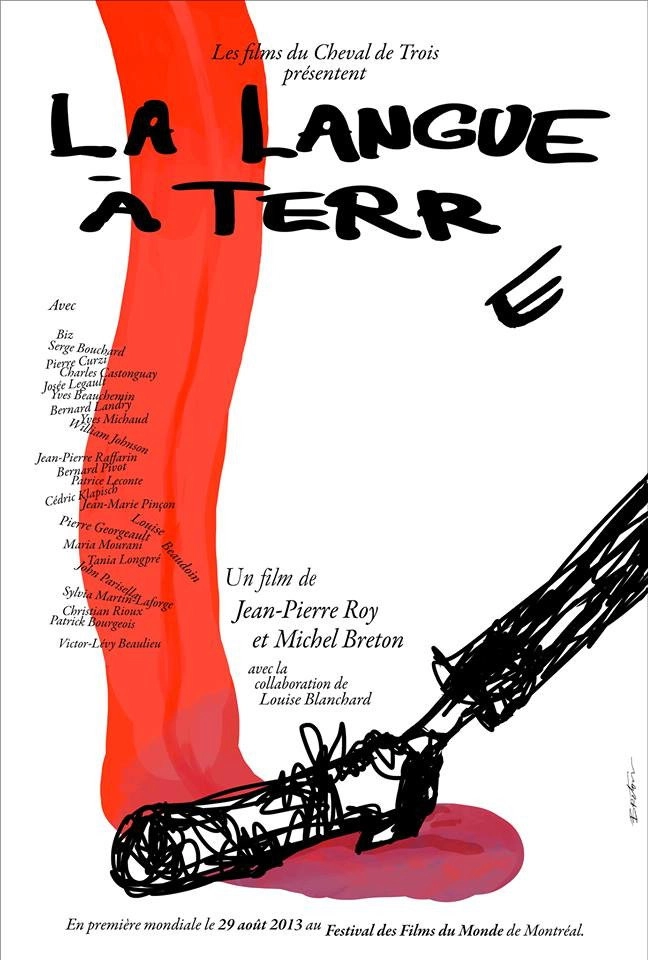 La langue à terre