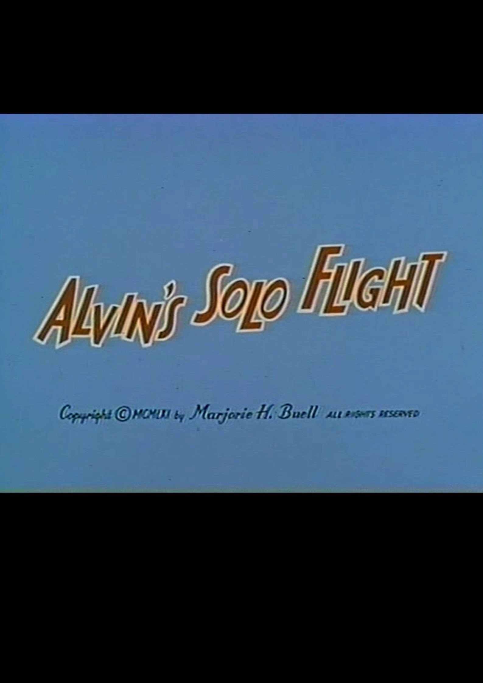 Alvin's Solo Flight