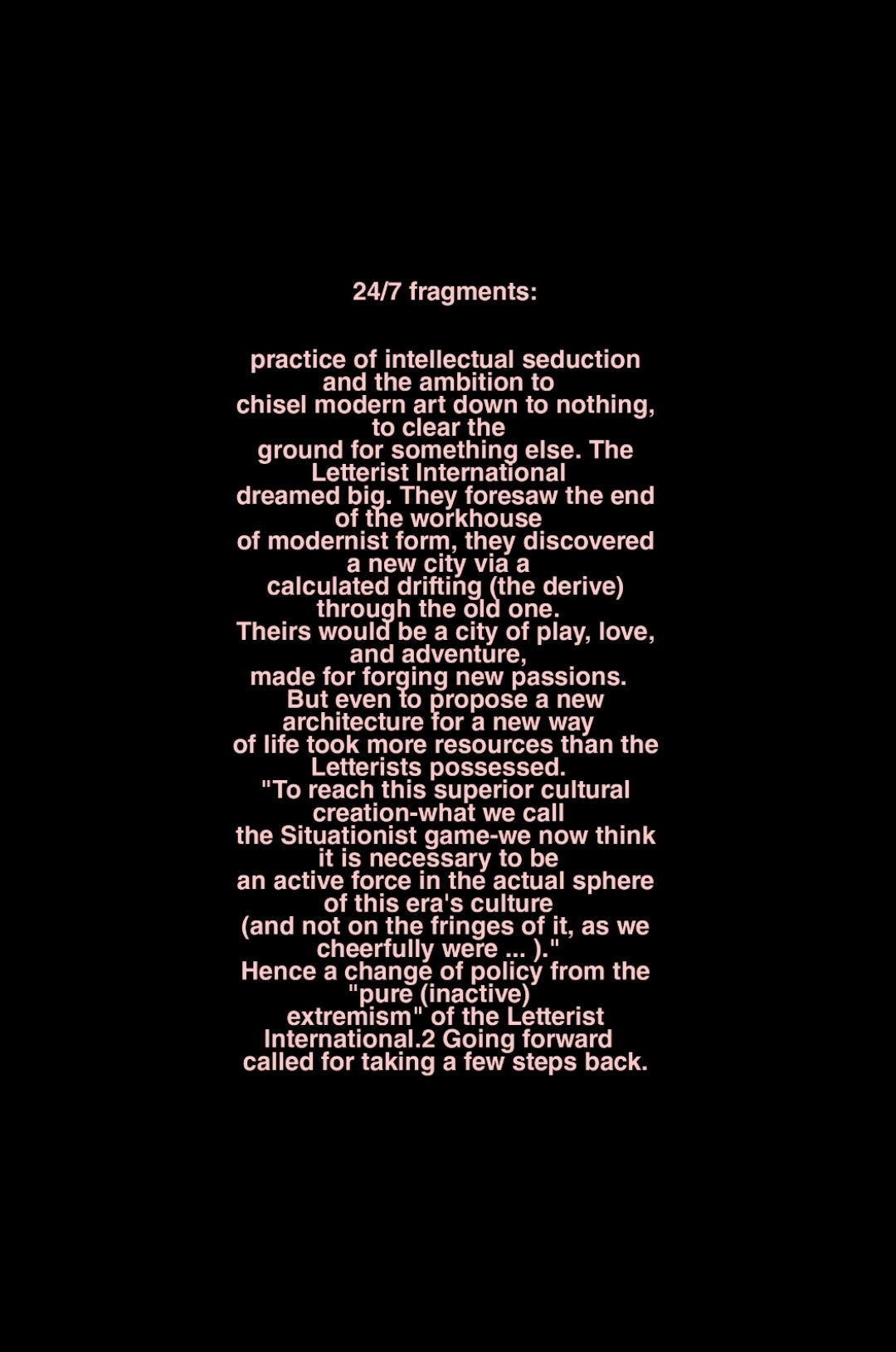 24/7 fragments