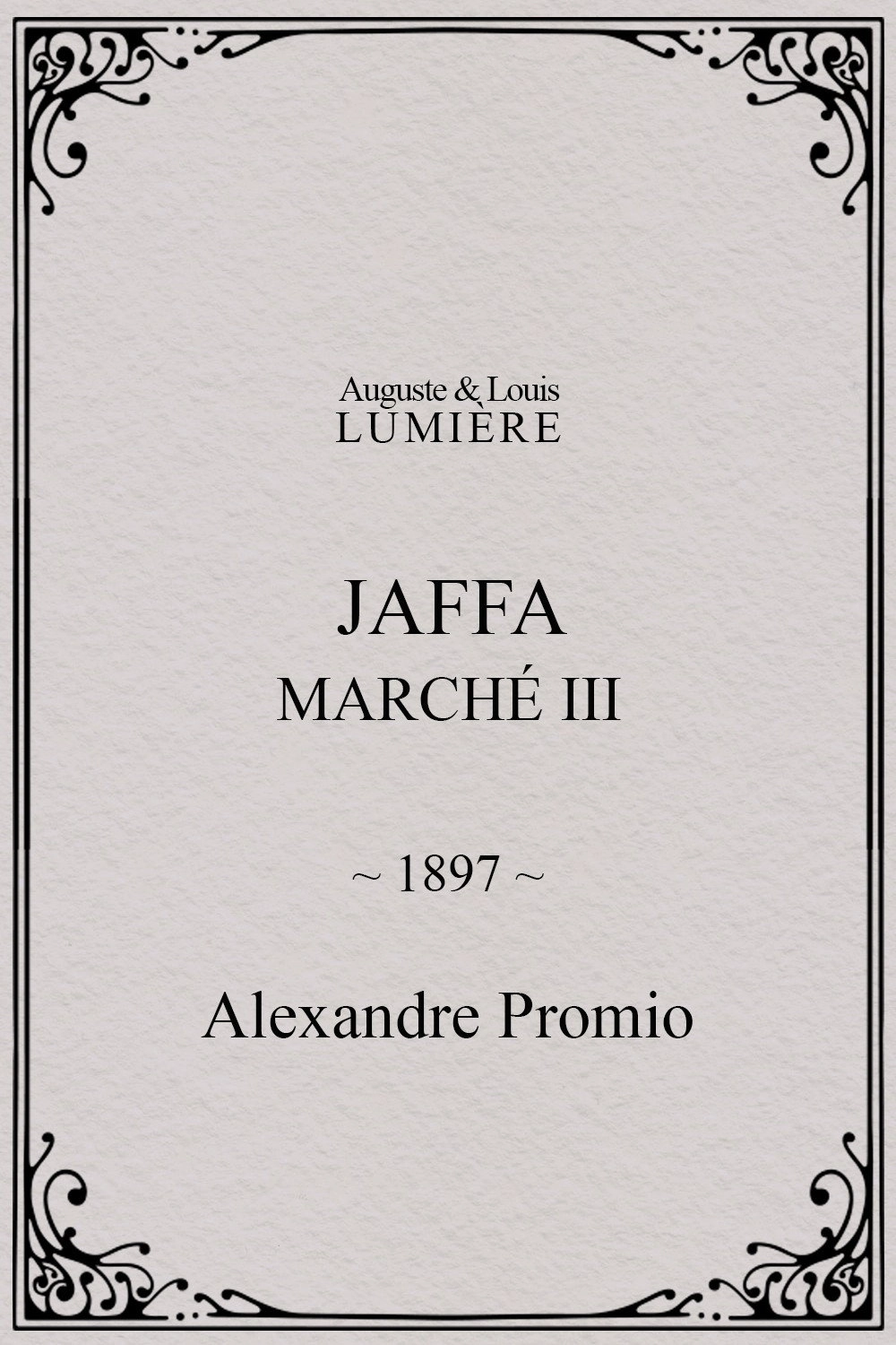 Jaffa : Marché, III