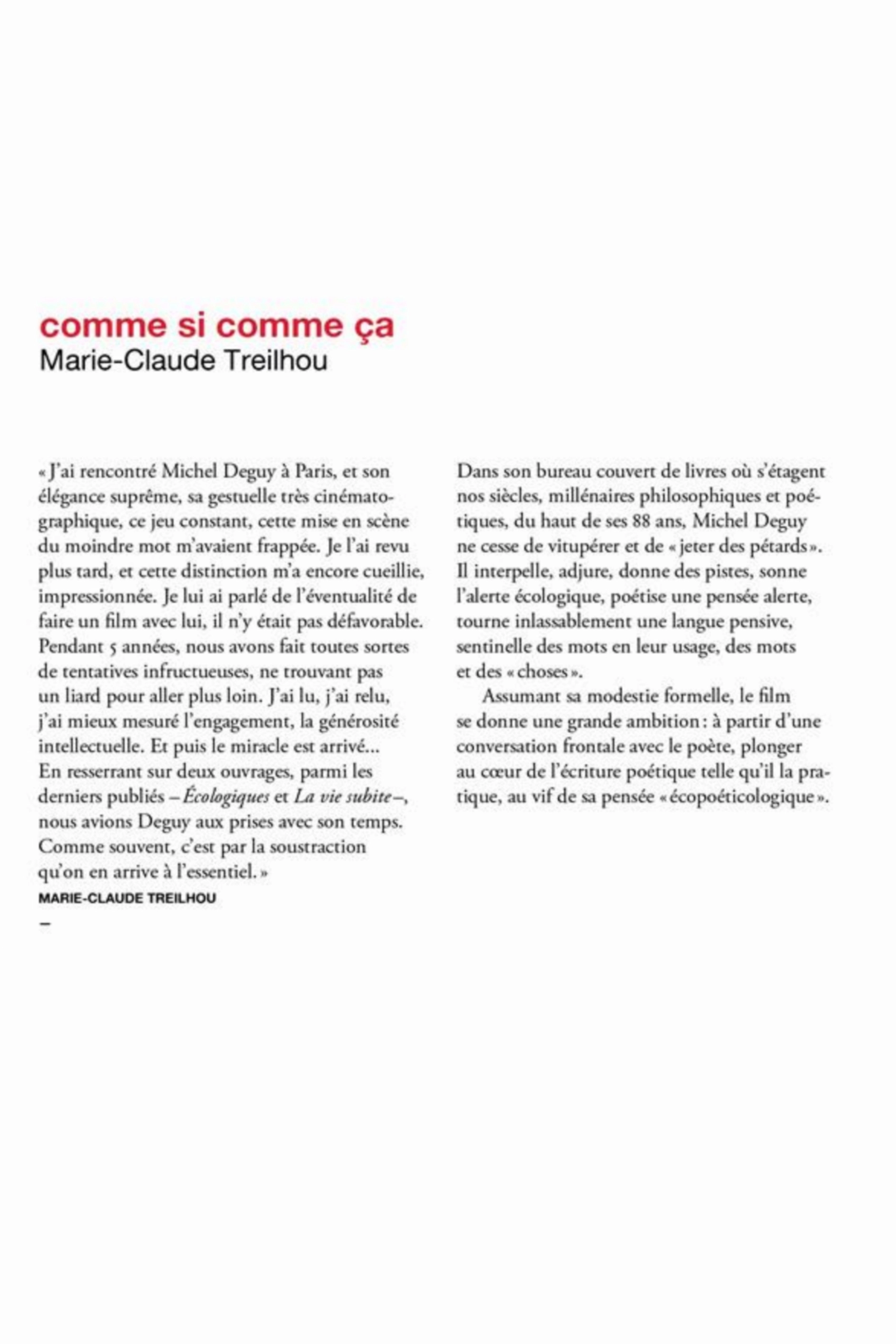 Comme si, comme ça