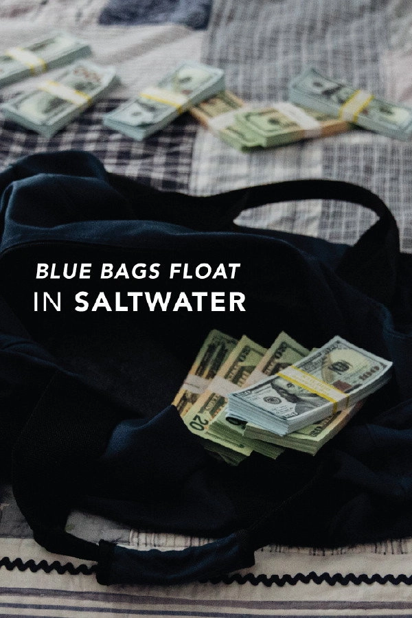 Blue Bags Float in Saltwater
