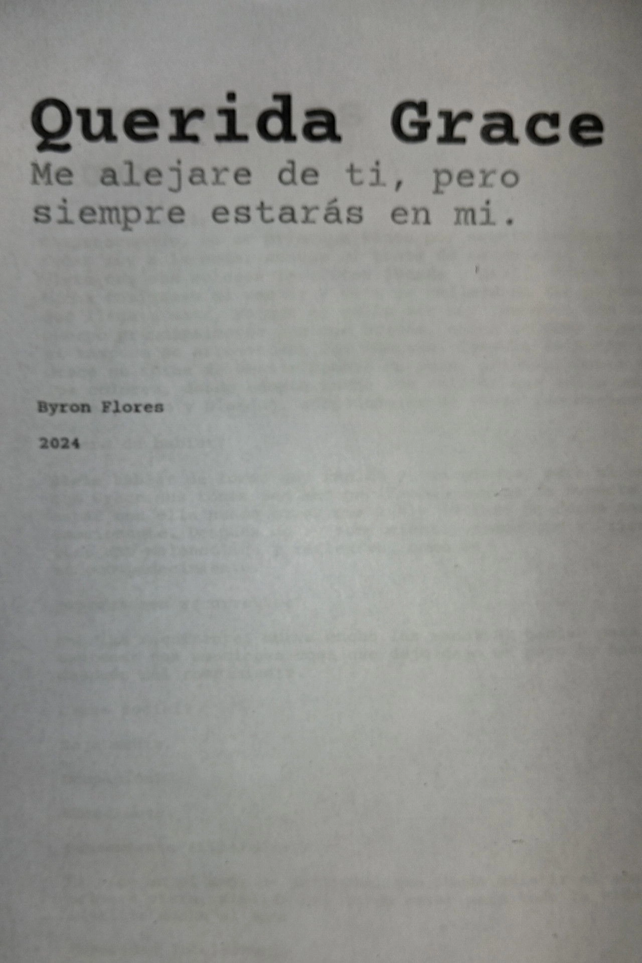 Querida Grace