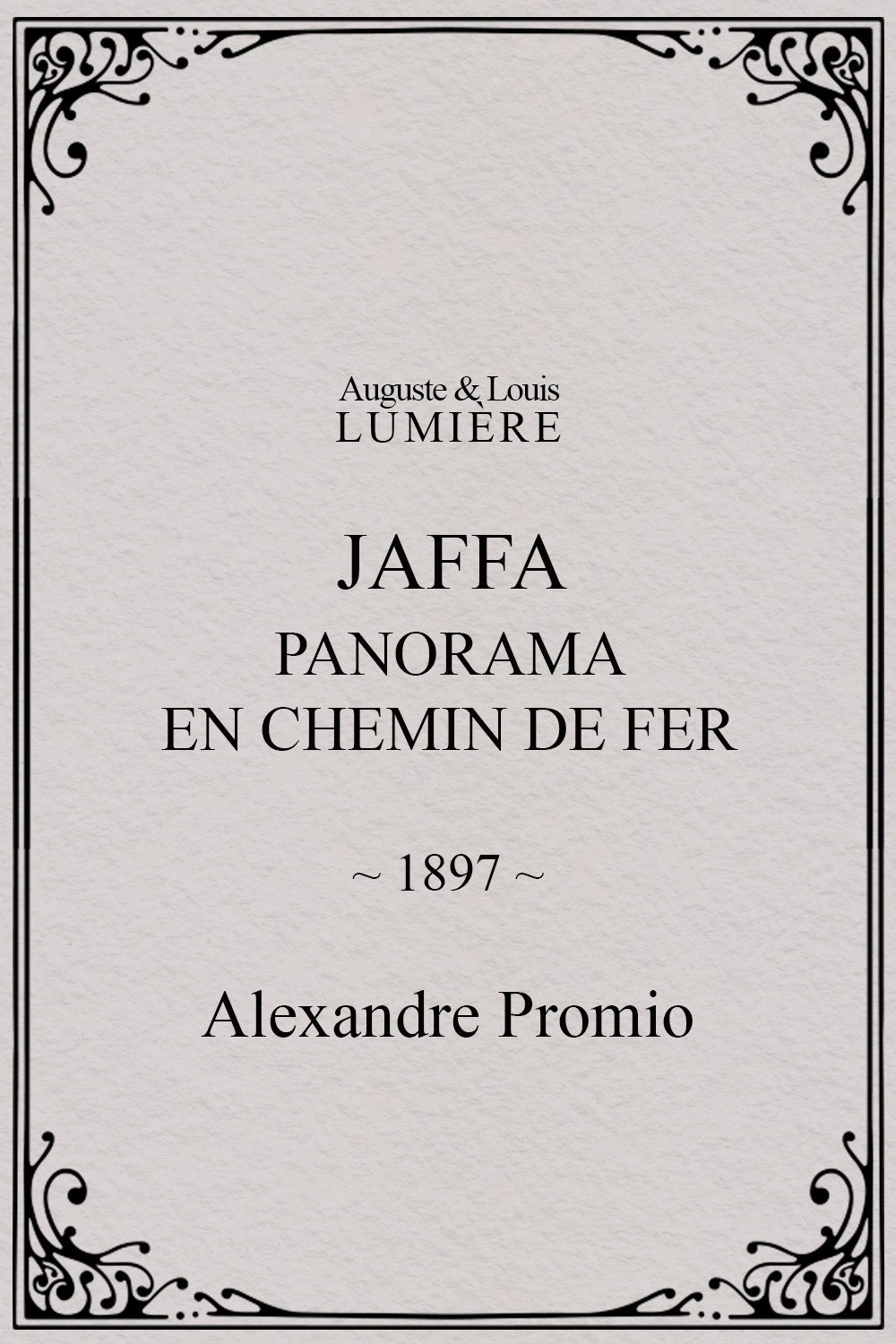 Jaffa : panorama en chemin de fer
